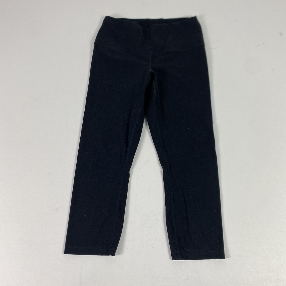 Yogalicious Lux Leggings Womens Medium Black Capri Cropped Yoga Pants Stretch